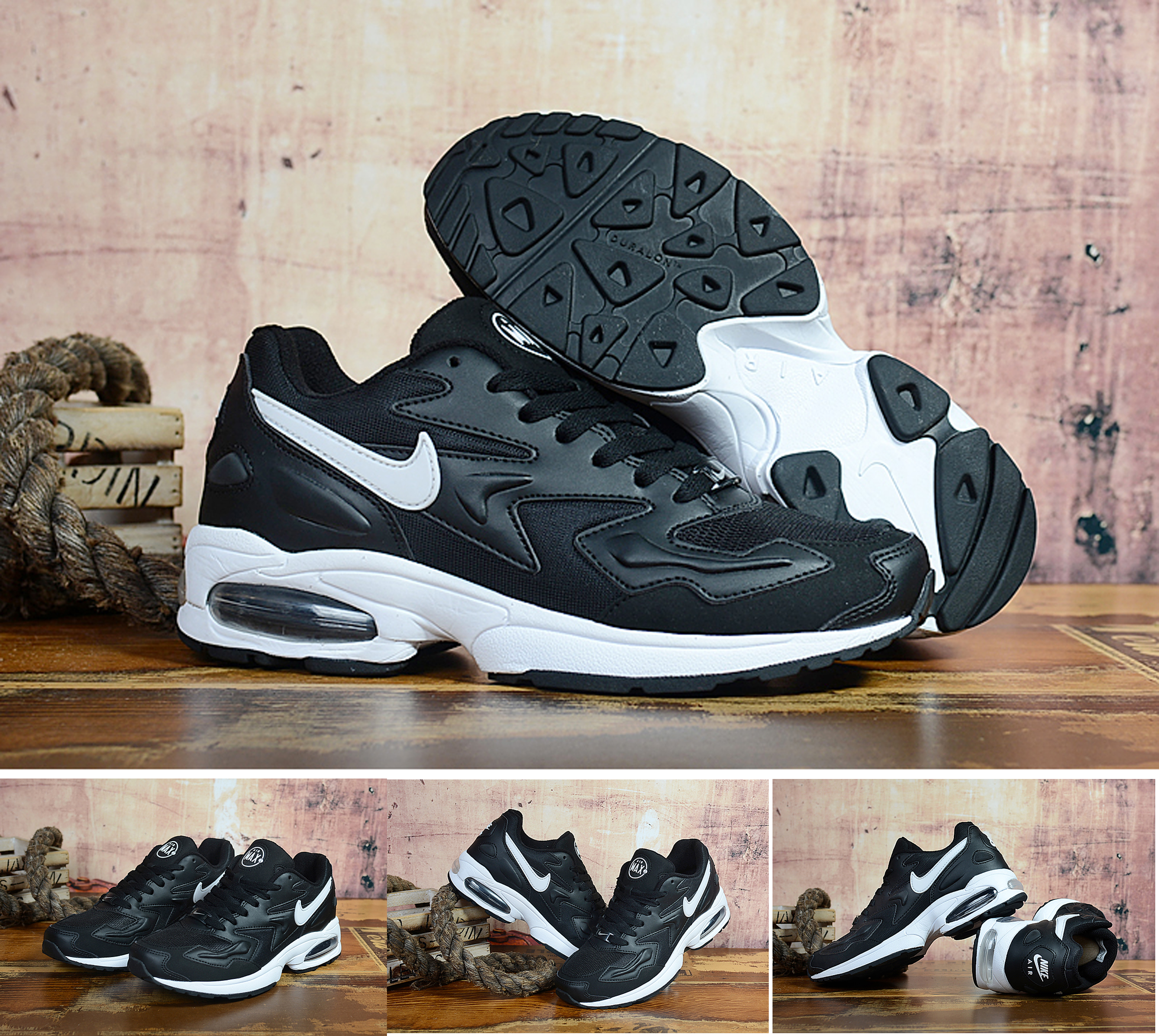 Air Max2 Light Black White Shoes